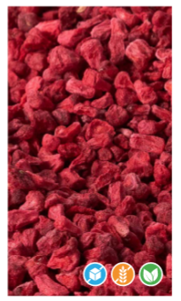 frambuesa liofilizada