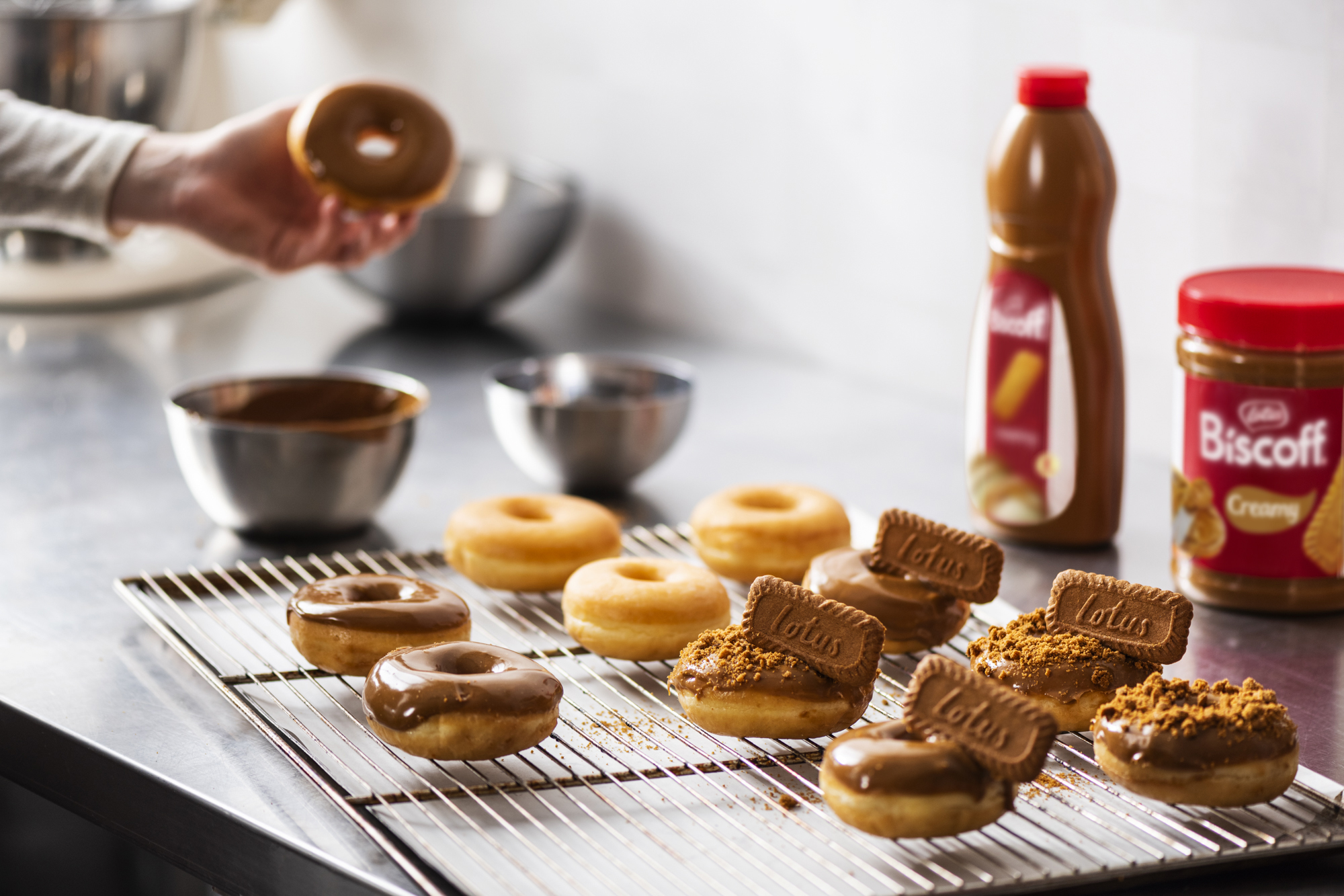 Biscoff Recipe Visual Doughnuts Spread Creamy 400g + Topping 1L